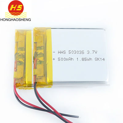 Customized 3.7v 500mah Lipo HHS Li Ion Polymer Battery