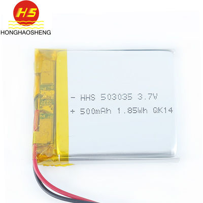 Customized 3.7v 500mah Lipo HHS Li Ion Polymer Battery