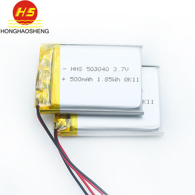 Customized 3.7v 500mah Lipo HHS Li Ion Polymer Battery