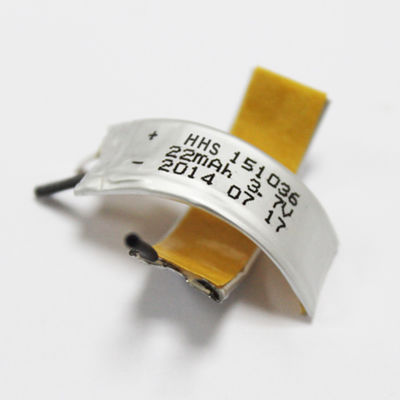500 Times 3.7v 30mAh Curved Lipo Battery For Wearable Devices