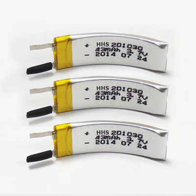 500 Times 3.7v 30mAh Curved Lipo Battery For Wearable Devices